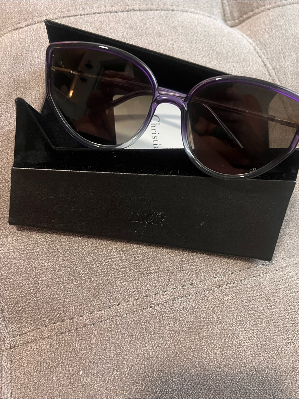 Dior Purple Ombre Cat-Eye Sunglasses